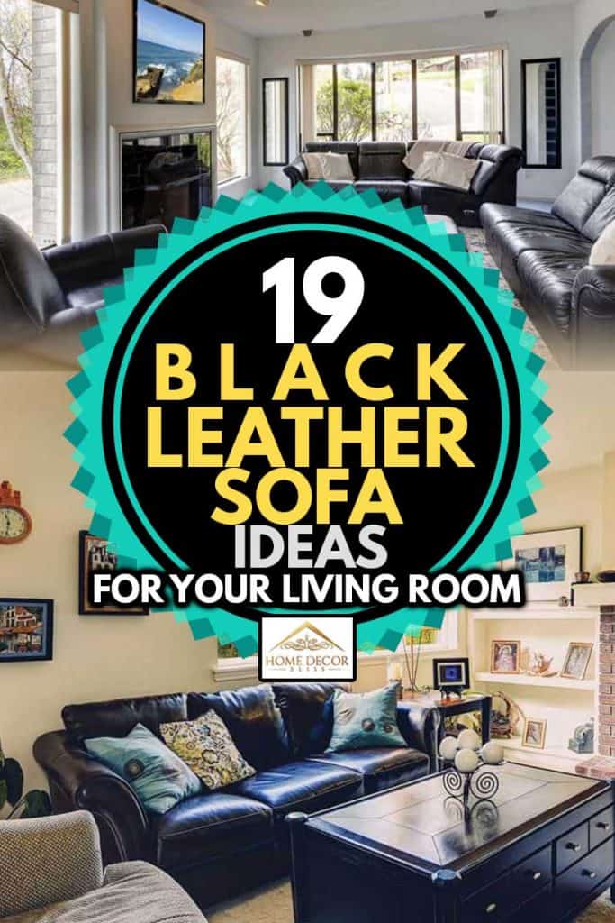 19 Black Leather Sofa Ideas For Your, What Colour Curtains Go With Black Leather Sofa