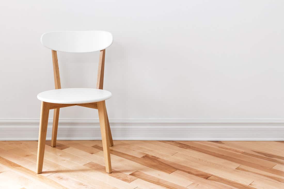 A white wooden chair