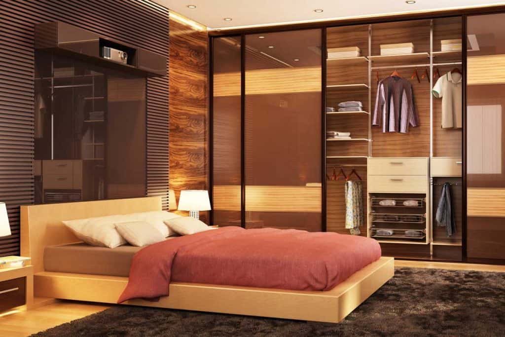 Large modern sliding wardrobe in a beautiful big bedroom, What Does A Bedroom Set Typically Include? [5, 6, And 7 Pieces]