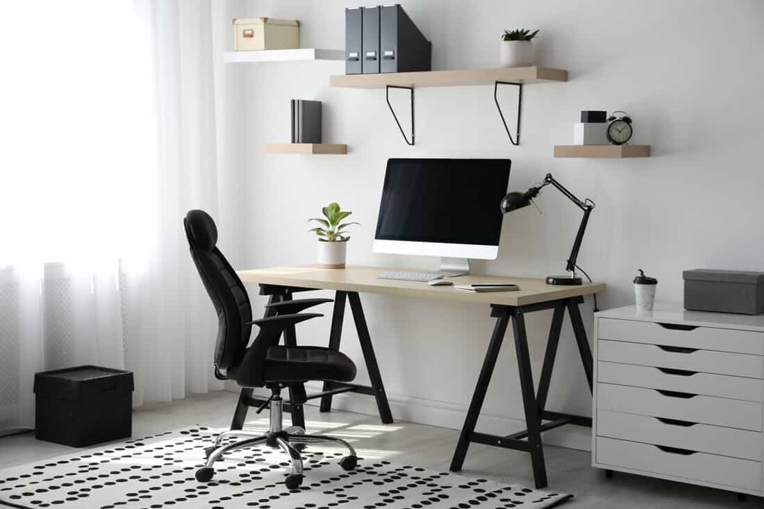 comfortable office chair near table modern