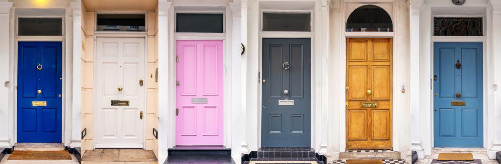 Different colored front doors