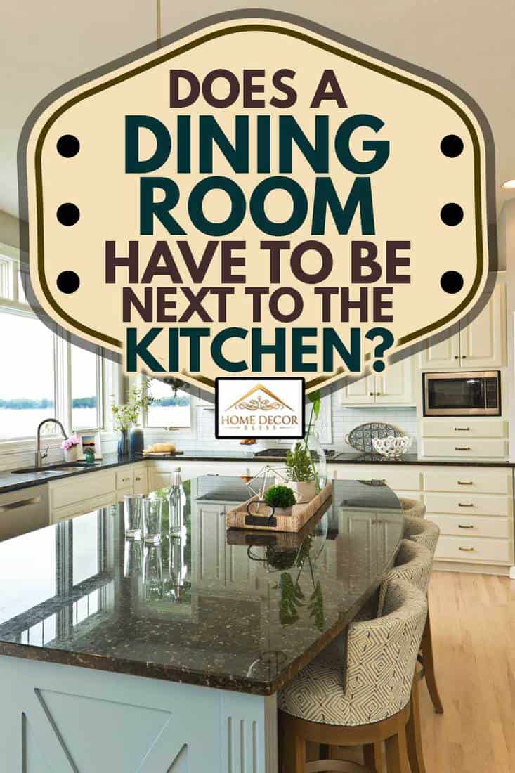 Een eigentijdse keuken met open conceptontwerp en toog in een modern huis, moet een eetkamer naast de keuken zijn?