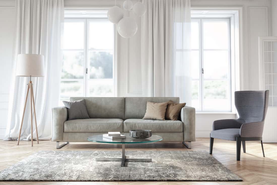 Modern scandinavian living room interior