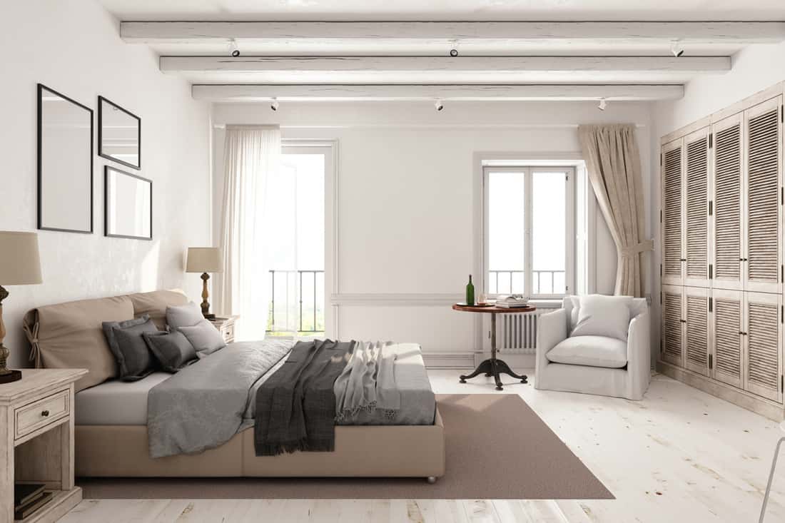 Modern luxurious bedroom with beige colored walls and a beige bedding set, What Color Bedding Goes With Beige Walls?