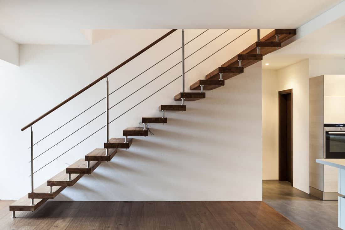 Wood and metal staircase