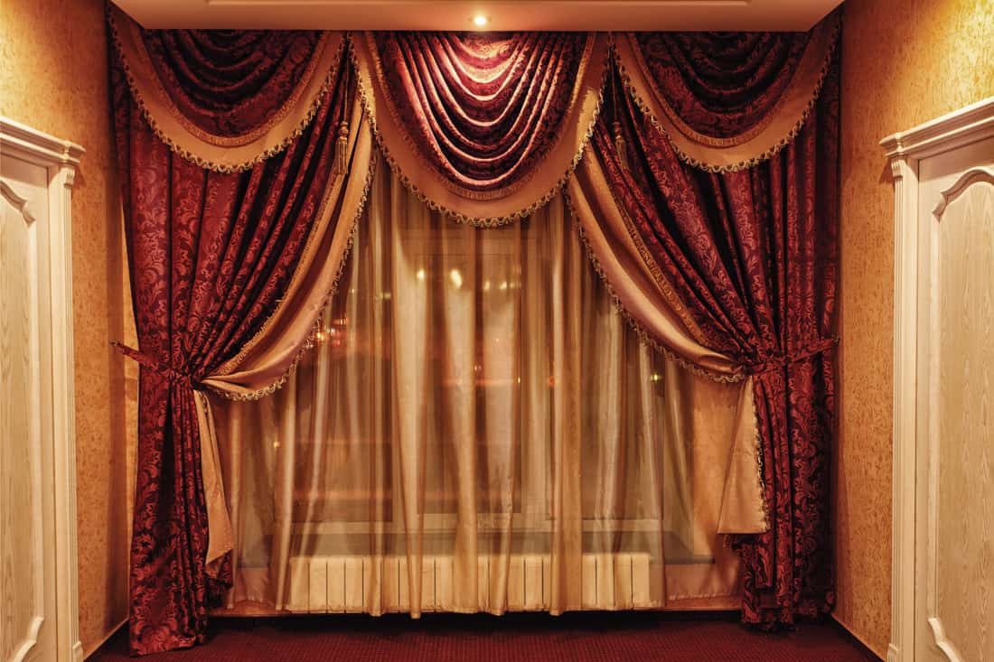 Classy damask brocade jacquard curtain over a large window