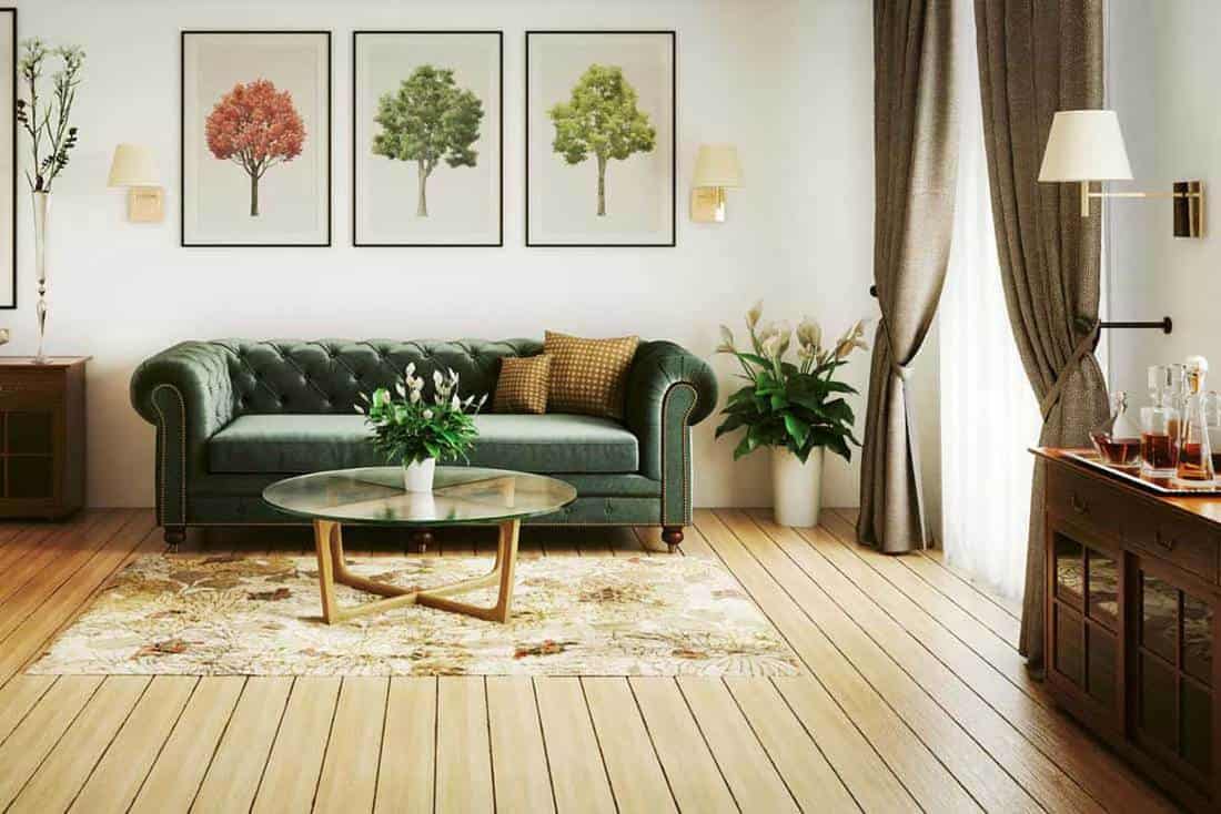 A luxurious and stylish home living room interior with high-quality furniture and brown curtains, 21 Brown Curtain Ideas for Living Room