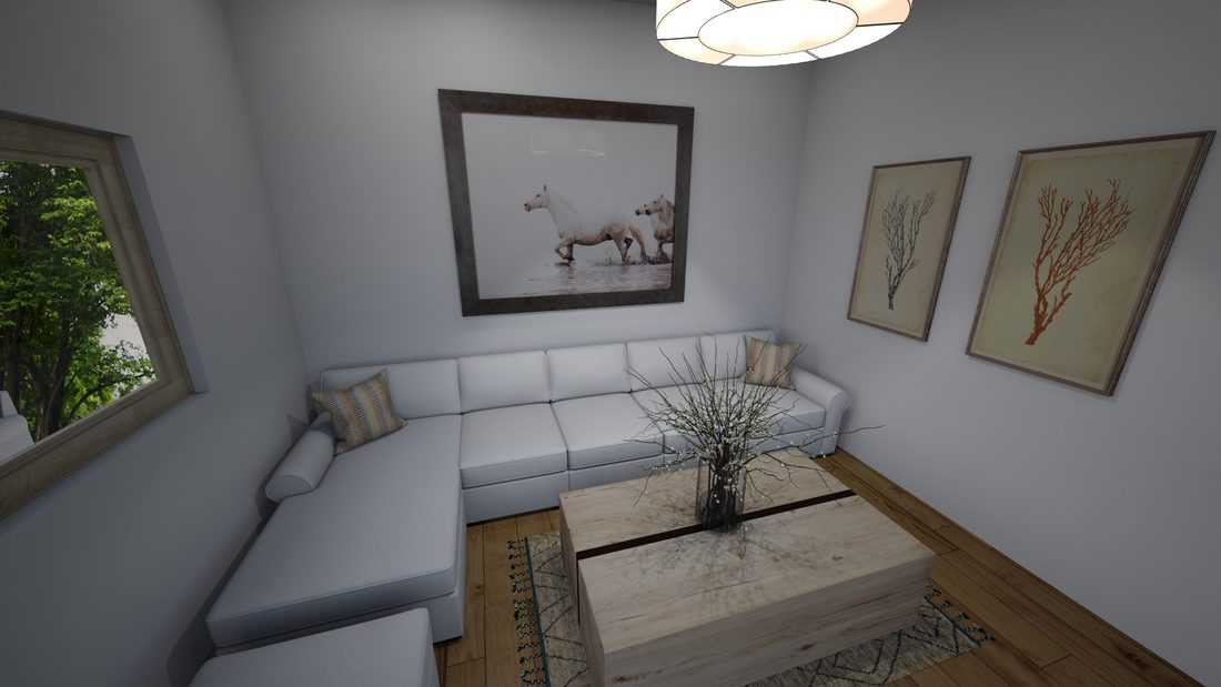 Layout 4: Sectional in small living room