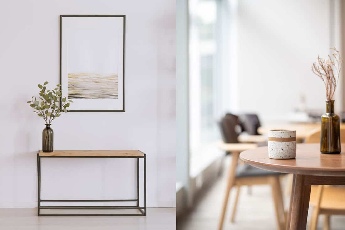 A console table and coffee table collaged photo, Console Table Vs Coffee Table: Which Do You Need?