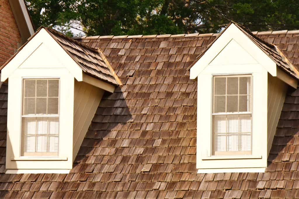 A wooden roofing of a house