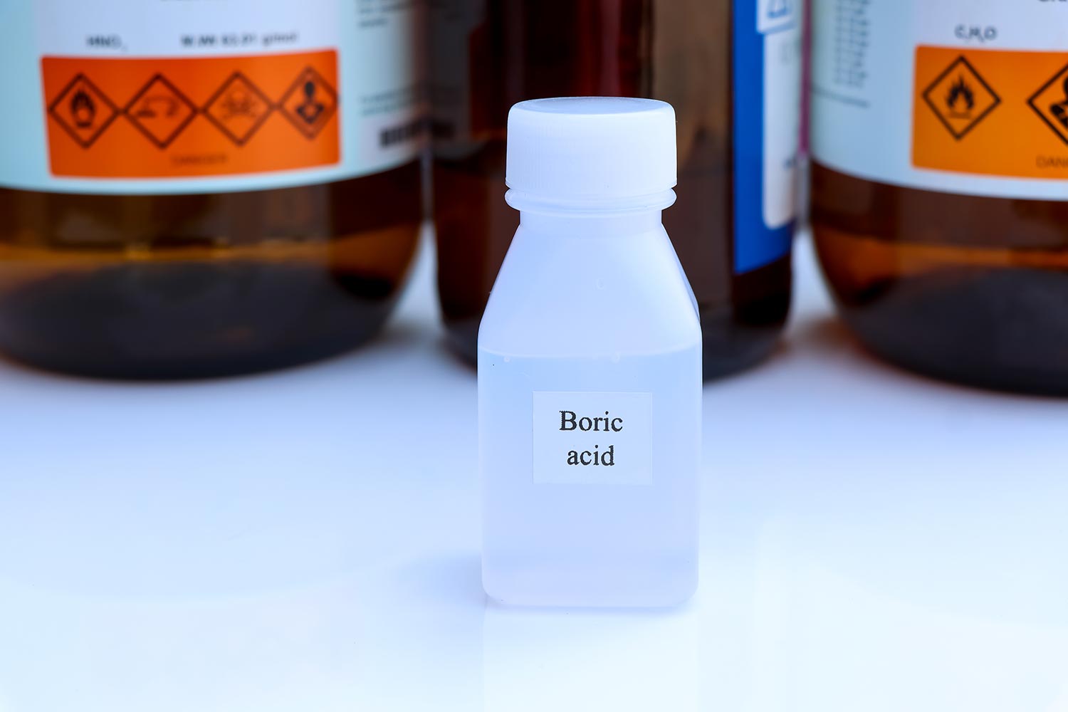 Boric acid a chemical used in the laboratory