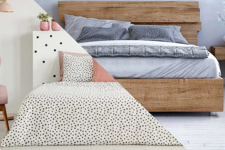 Collage of flat sheet and fitted sheet of a bed, Flat Sheet Vs. Fitted Sheet - What's the Difference?