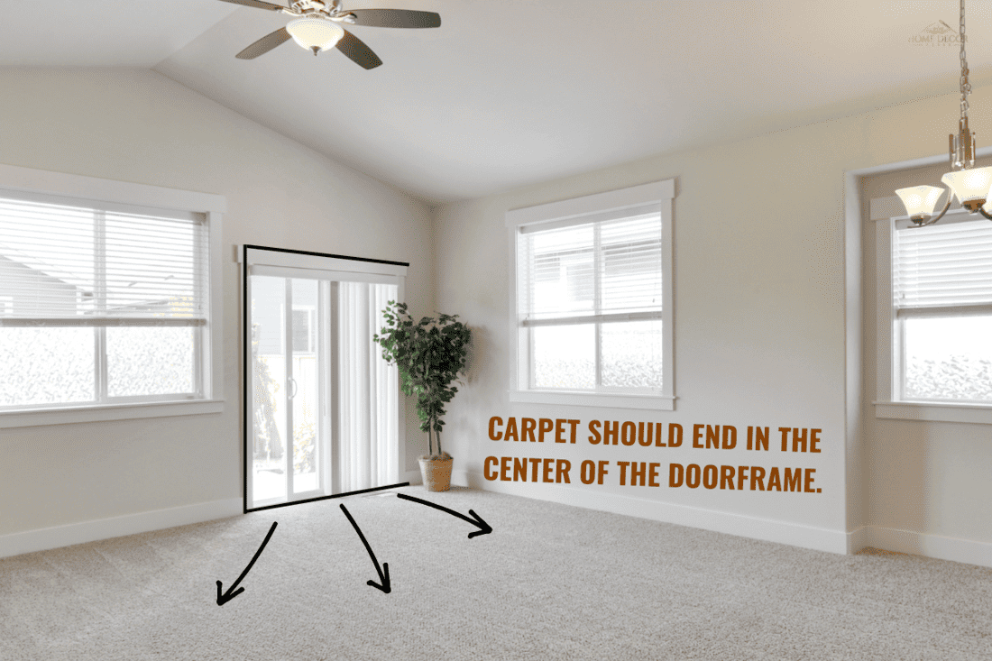 Empty residential living room interior. - Where Should Carpet End In A Doorway Important Information to Know!
