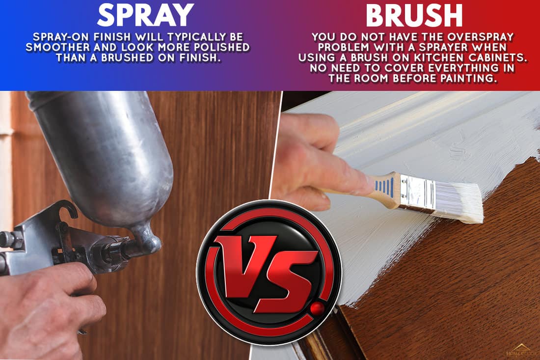 Is it better to spray or brush kitchen cabinets when painting