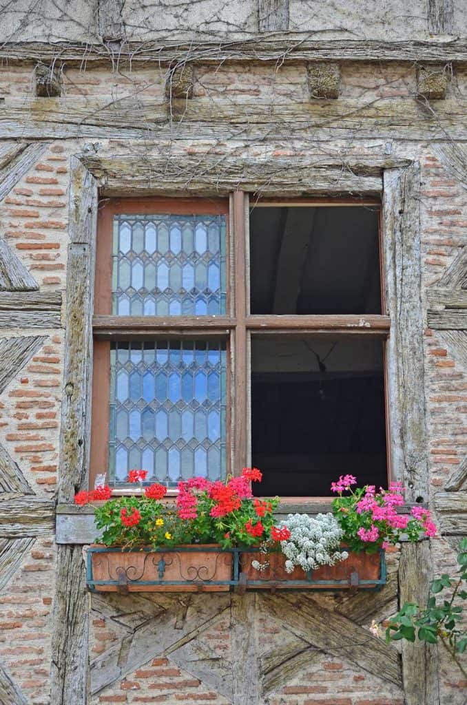 Window in traditional half timbered house