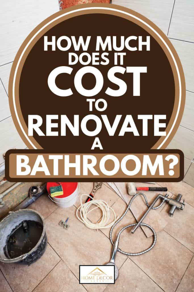 Bathroom renovation tools laid on a tiled flooring, How Much Does It Cost To Renovate A Bathroom?