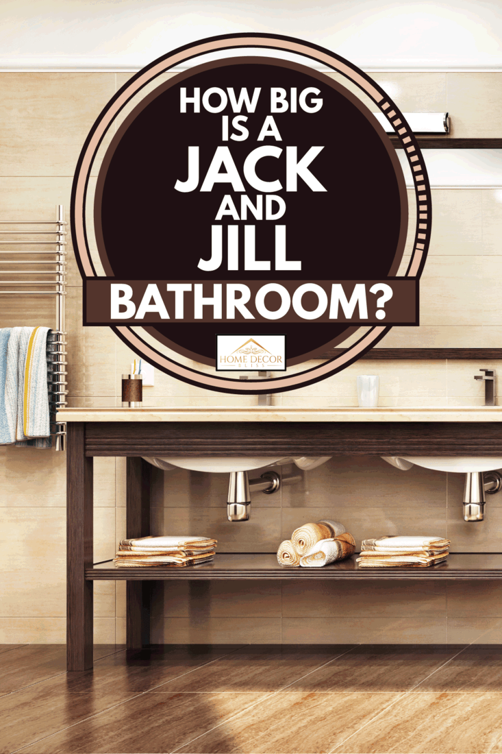 Grande salle de bain avec double vasque et miroir de courtoisie, How Big Is A Jack And Jill Bathroom?