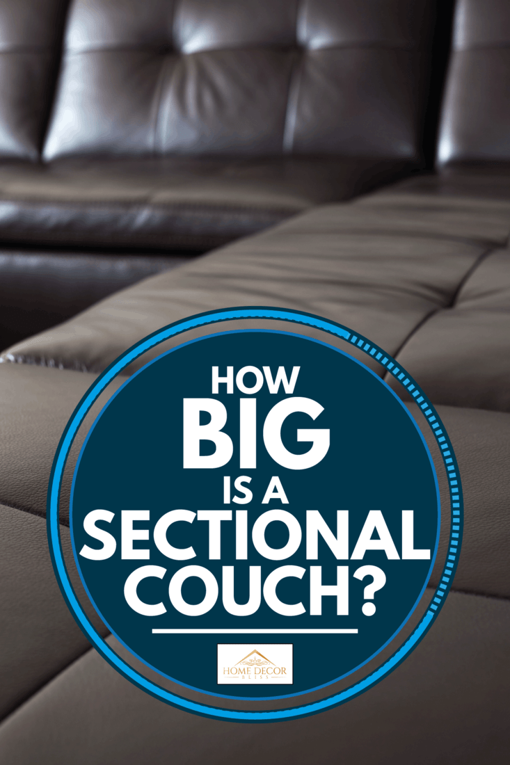 Luxurious expensive black leather sectional couch, How Big Is A Sectional Couch?