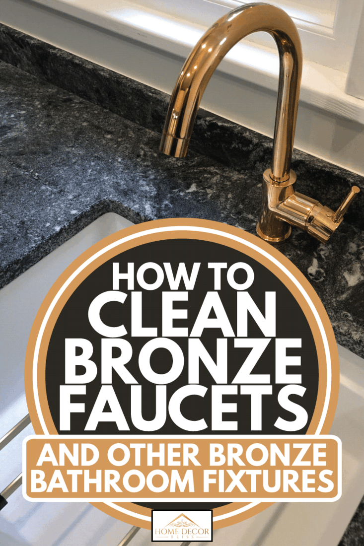 modern kitchen with rectangular sink with bronze mixer tap black granite worktop, How To Clean Bronze Faucets (And Other Bronze Bathroom Fixtures)