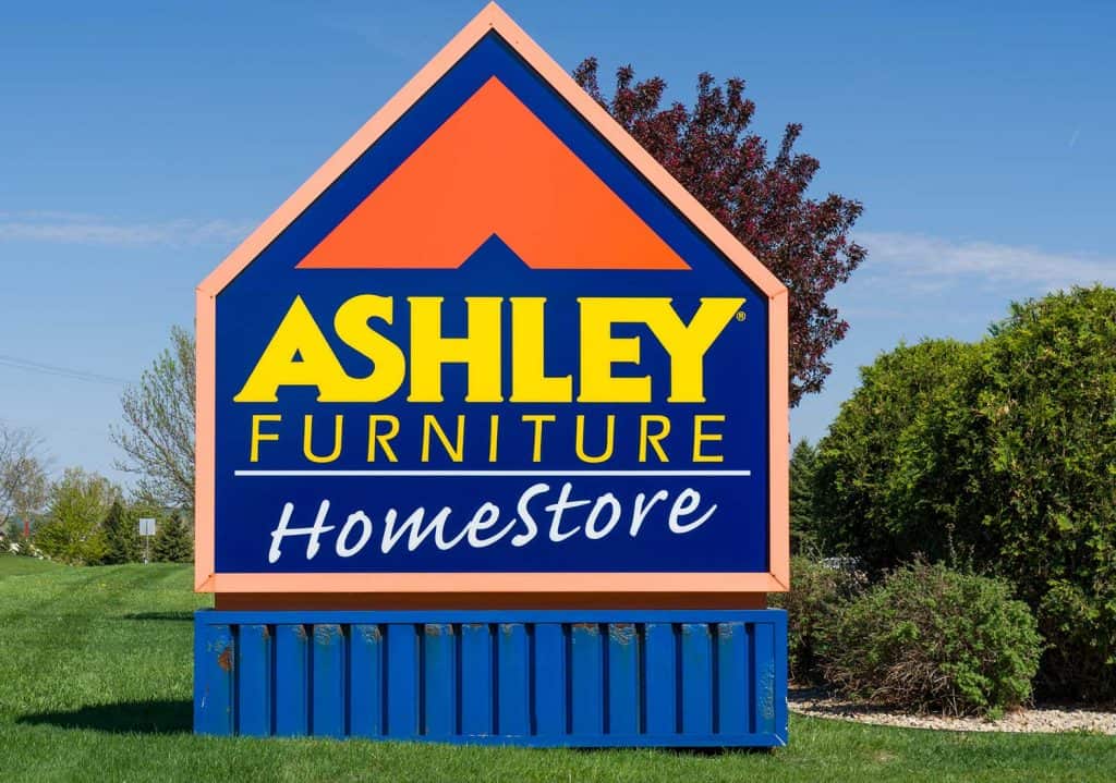 Ashley Furniture store exterior and sign