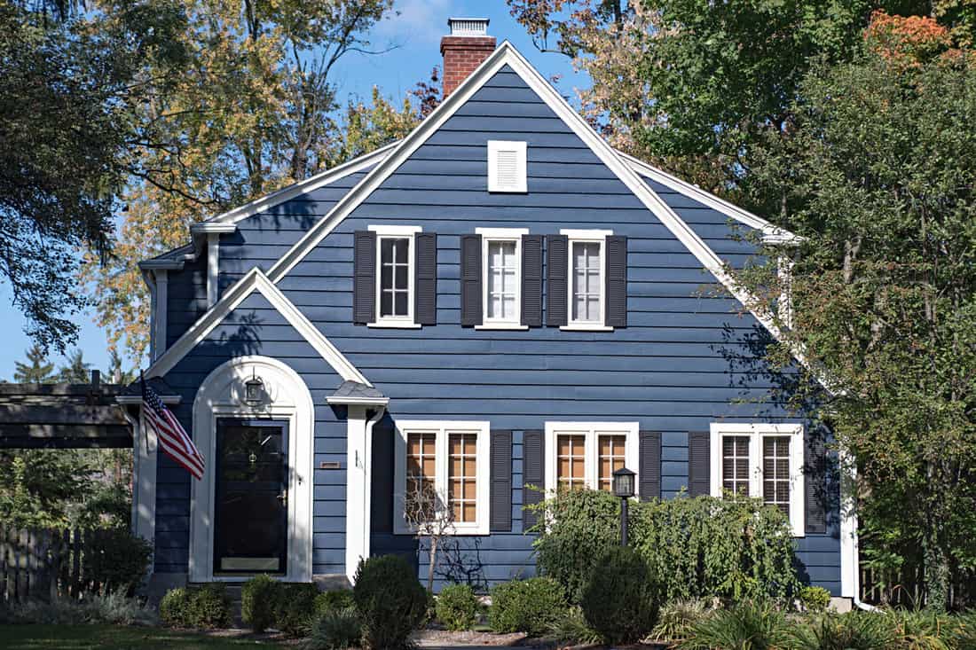 Blue Wood Sided House 