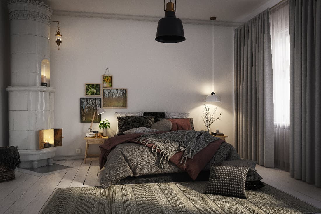 Cozy scandinavian bedroom
