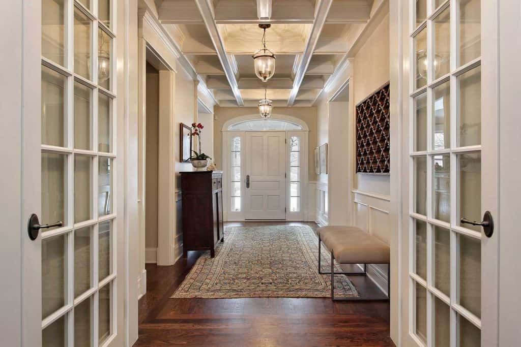 Foyer with French doors
