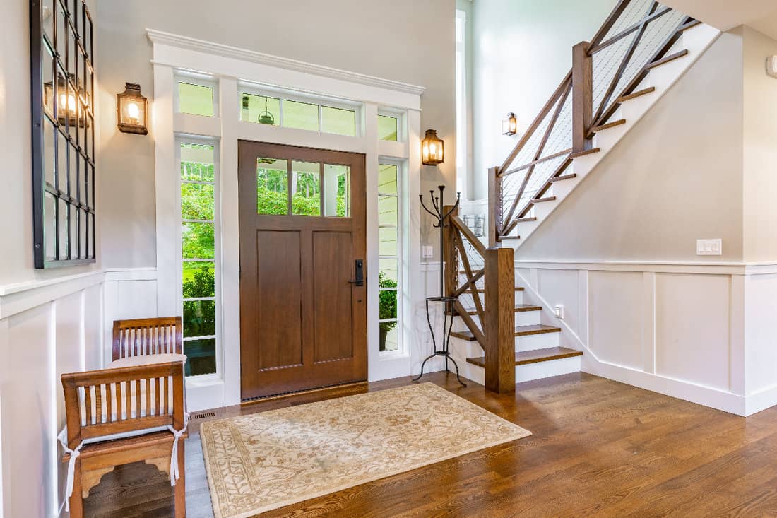 Front entry foyer of a luxurious home