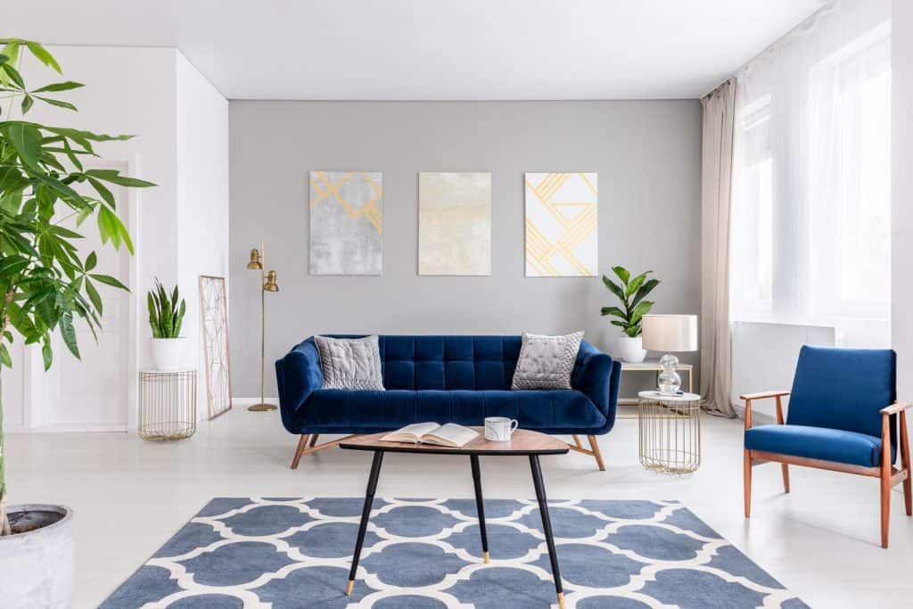 What Goes With A Blue Couch 5 Color, What Colour Rug Goes With Dark Blue Sofa