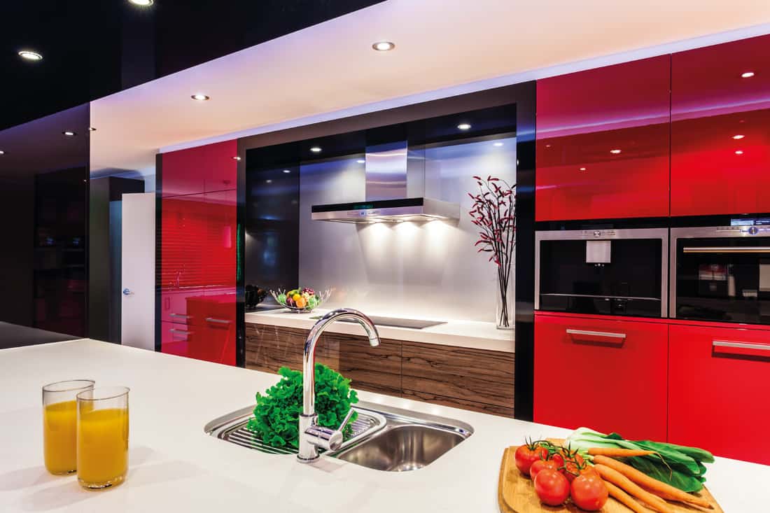Luxurious new kitchen with modern appliances