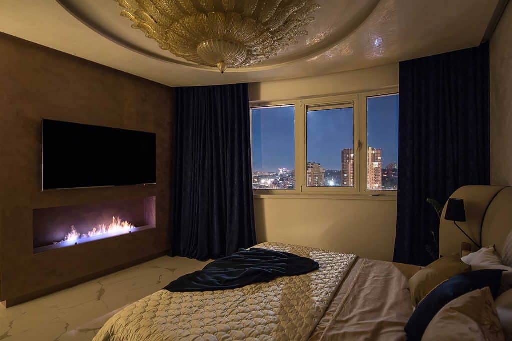 Luxury bedroom in modern style