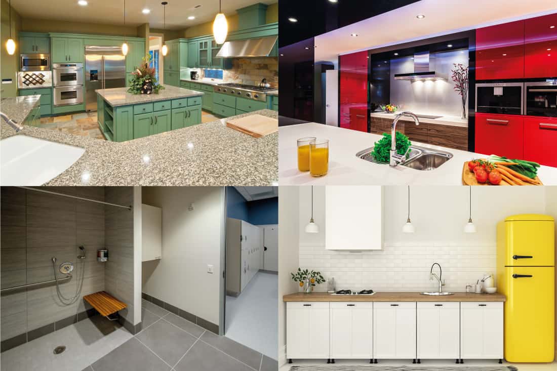 Collage of photos of different kitchen ideas, 11 Awesome Kitchen Color Schemes