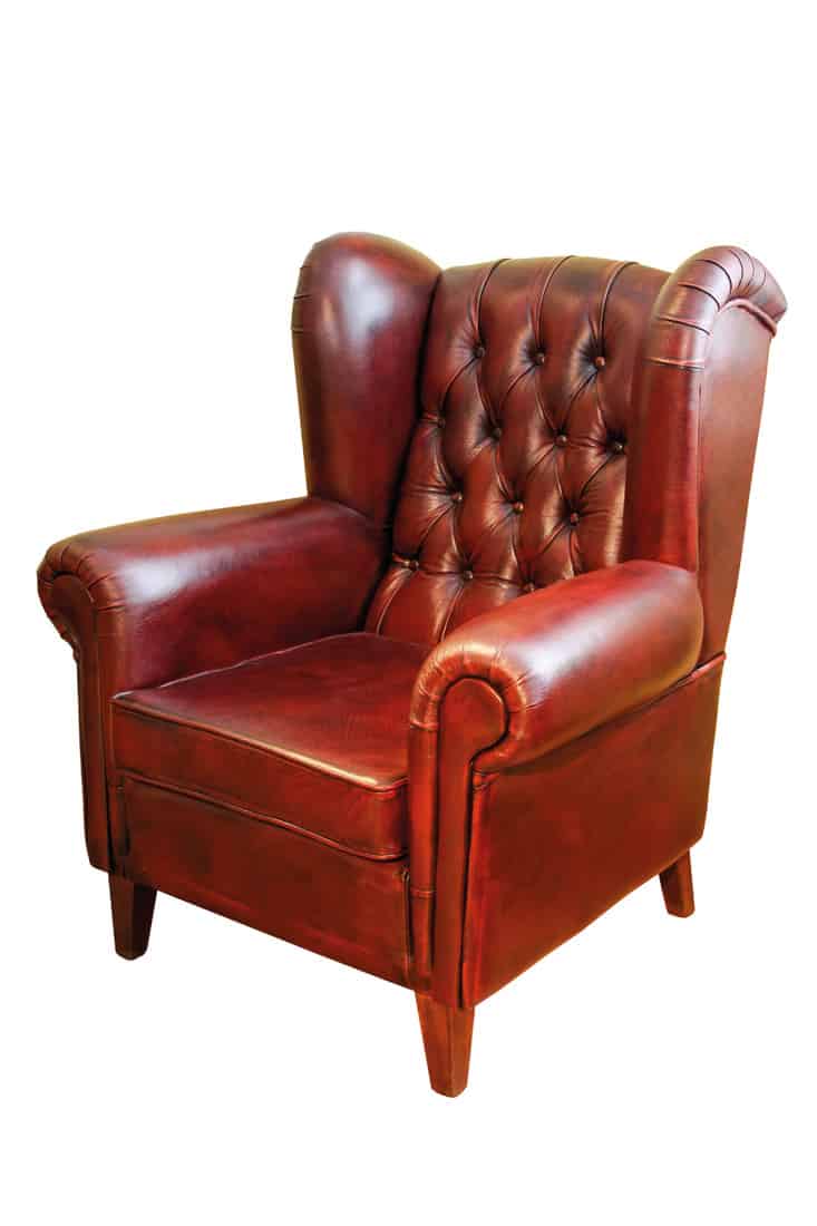 Traditional leather armchair