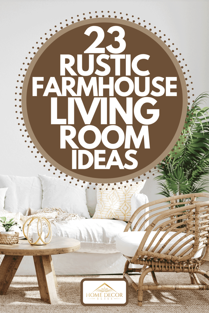 White cozy living room interior in coastal boho style, 23 Rustic Farmhouse Living Room Ideas