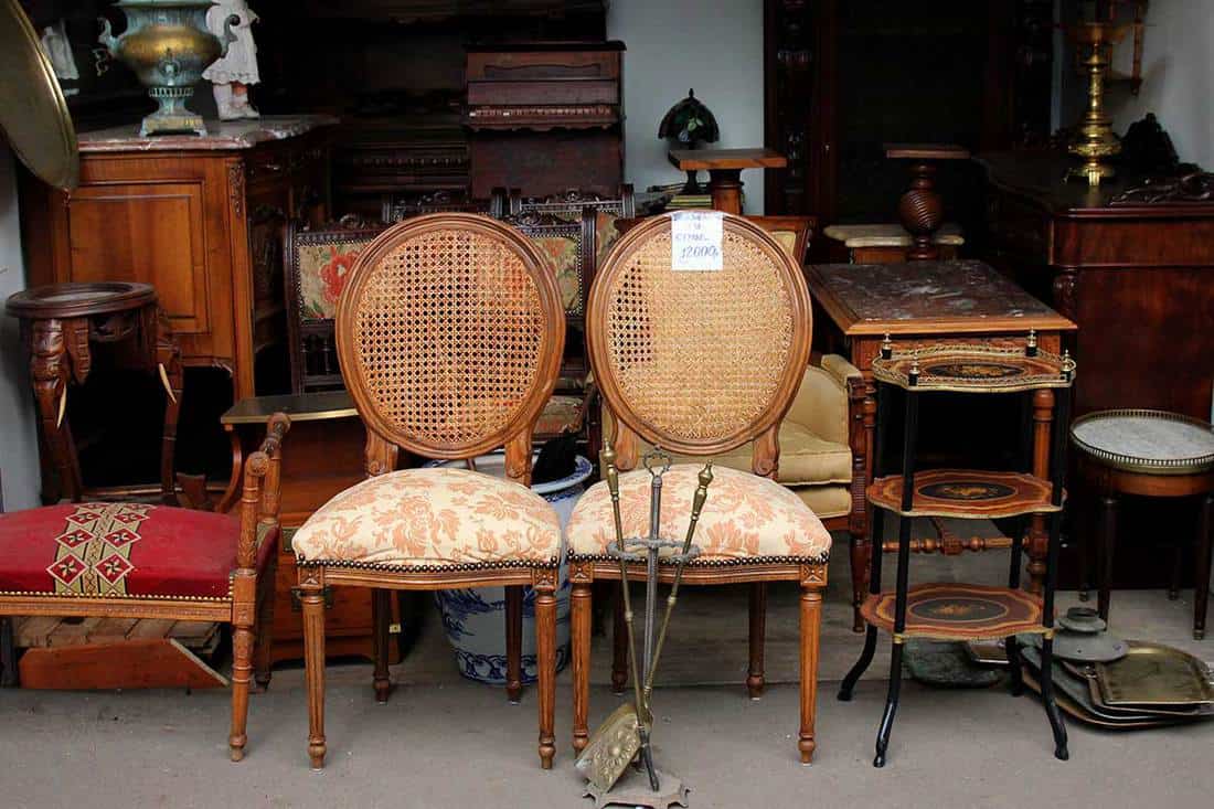 A vintage furniture on flea market, Does Furniture Have Serial Numbers?
