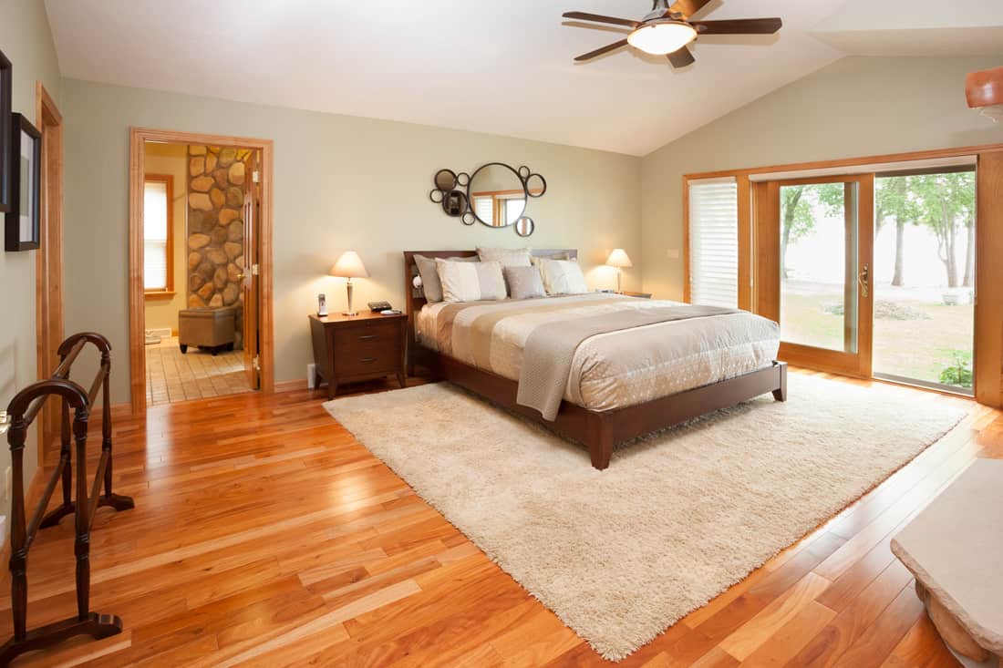 Amazing Master Bedroom Suite with Hardwood Floor, Raised Ceiling