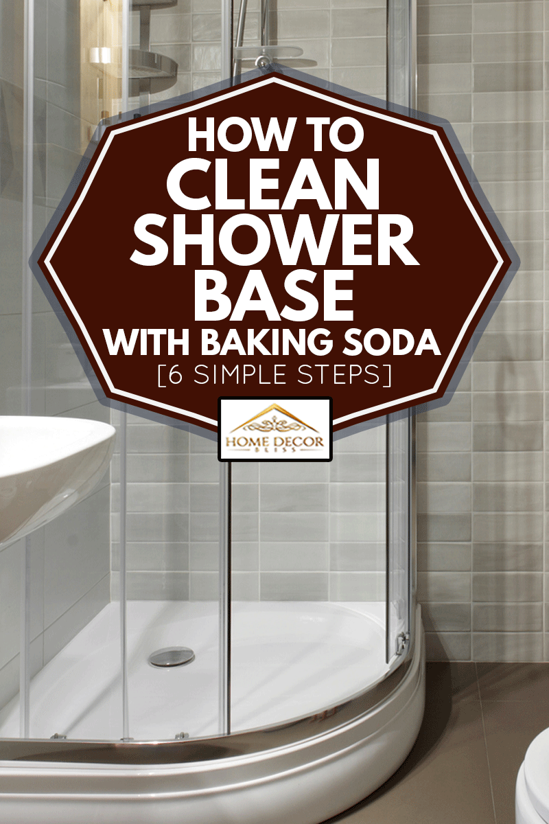 Small bathroom with toilet and shower in gray tones, How To Clean Shower Base With Baking Soda [6 Simple Steps]