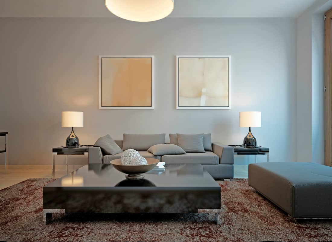 Living room minimalism style and minimalist artwork