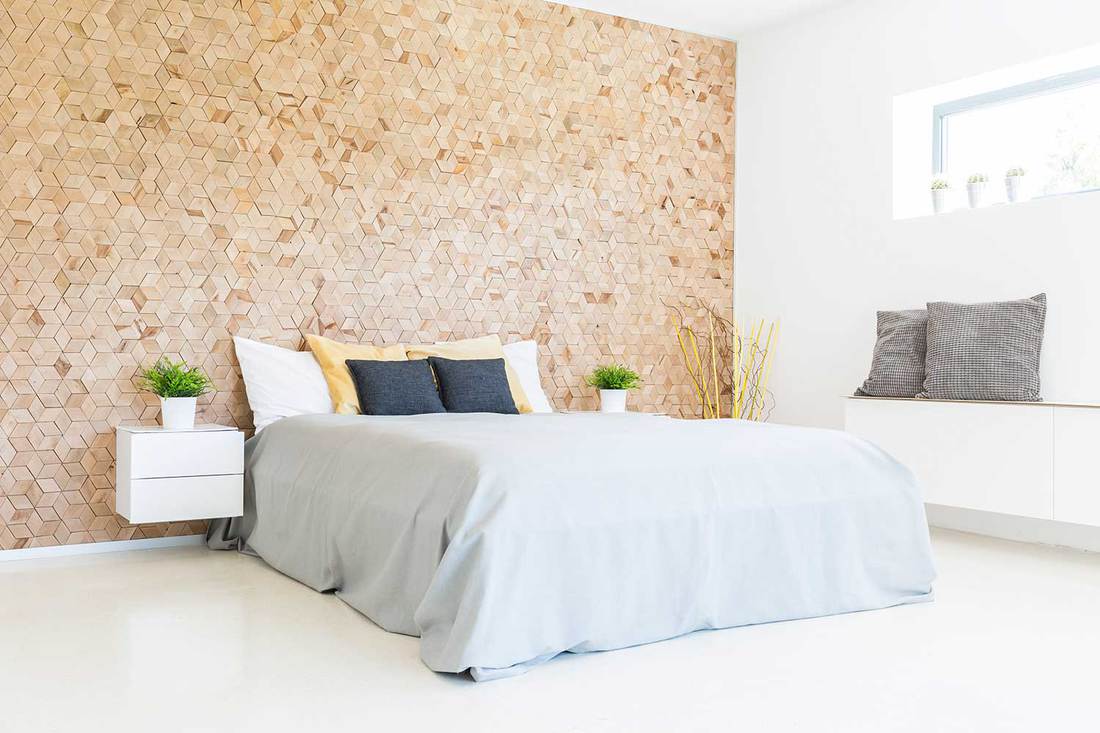 Modern minimalist eco-friendly bedroom