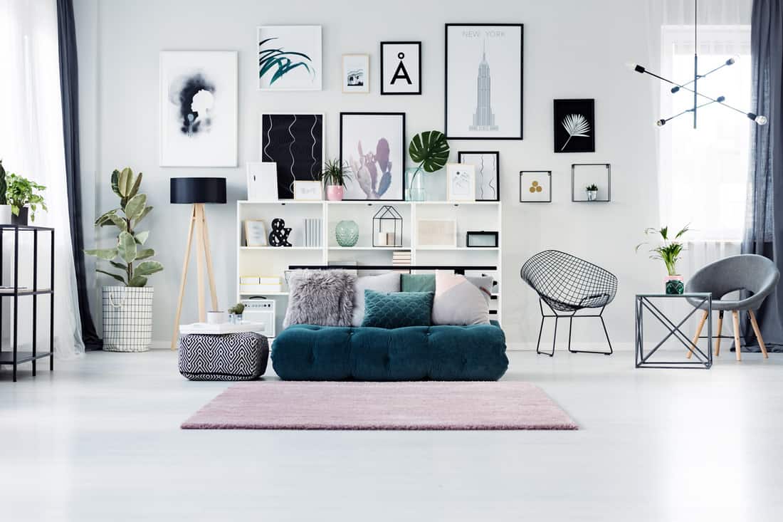 Scandi living room with posters