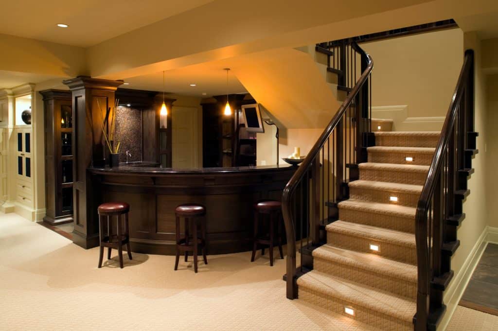 Bar basement in luxury estate home