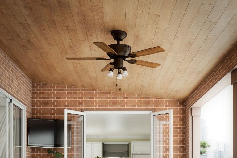 cozy and modern balcony garden with a ceiling fan, Is A Ceiling Fan Considered An Appliance?