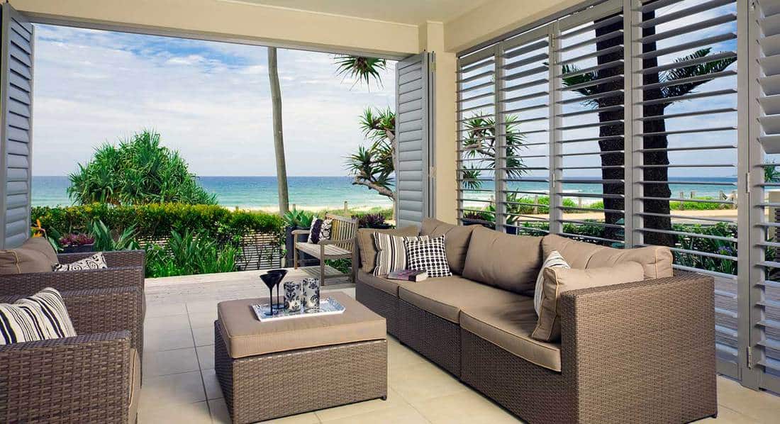 Beautiful luxury waterfront suite with tropical ocean views