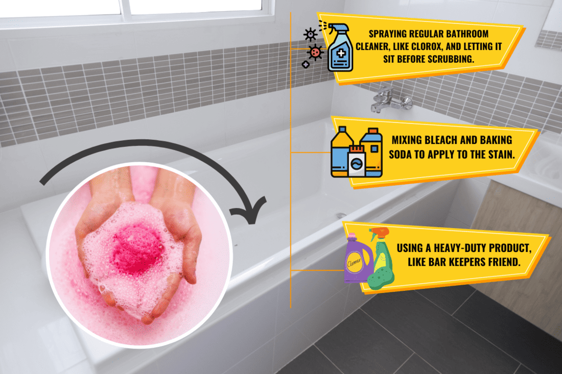 Detail of the bath tub in bathroom. - How To Remove Bath Bomb Stains From Bathtub [3 Excellent Options]