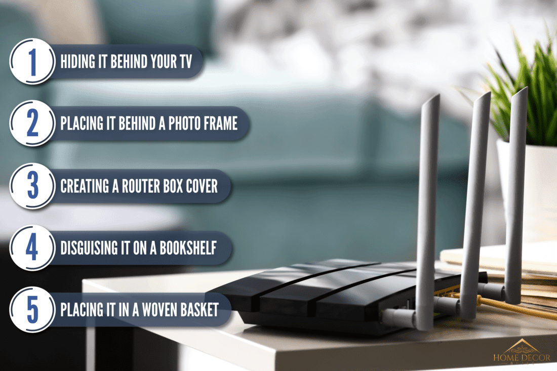 modern wifi router on light table, How-To-Hide-Router-In-Living-Room-[5-Great-Ways!]