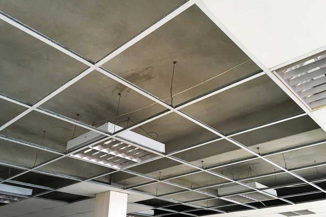 Structure of ceiling suspension, installation of gypsum plasterboard and light, How Low Should A Drop/Suspended Ceiling Be?