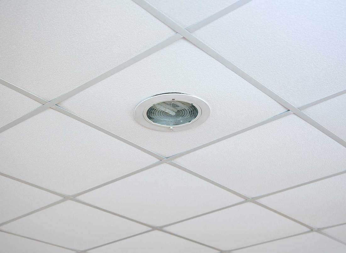 Suspended ceilings with lights