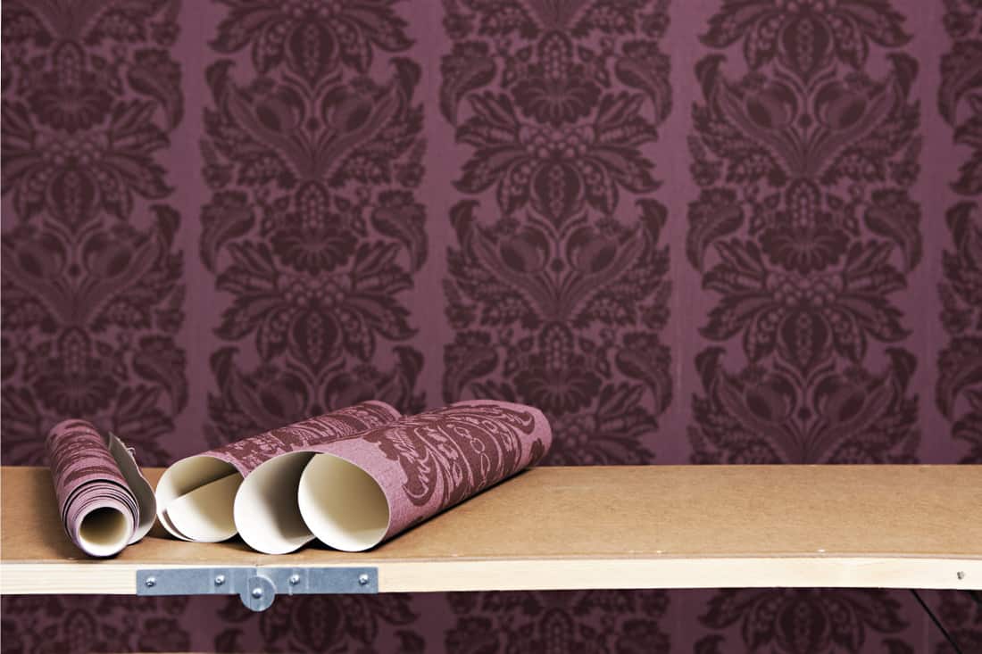 Wall paper background with wallpaper rolls on the wallpaper preparation table. 27 Awesome Bedroom Wallpaper Ideas
