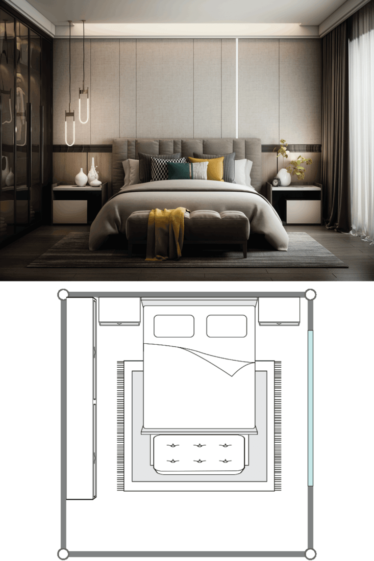 modern style bedroom interior design