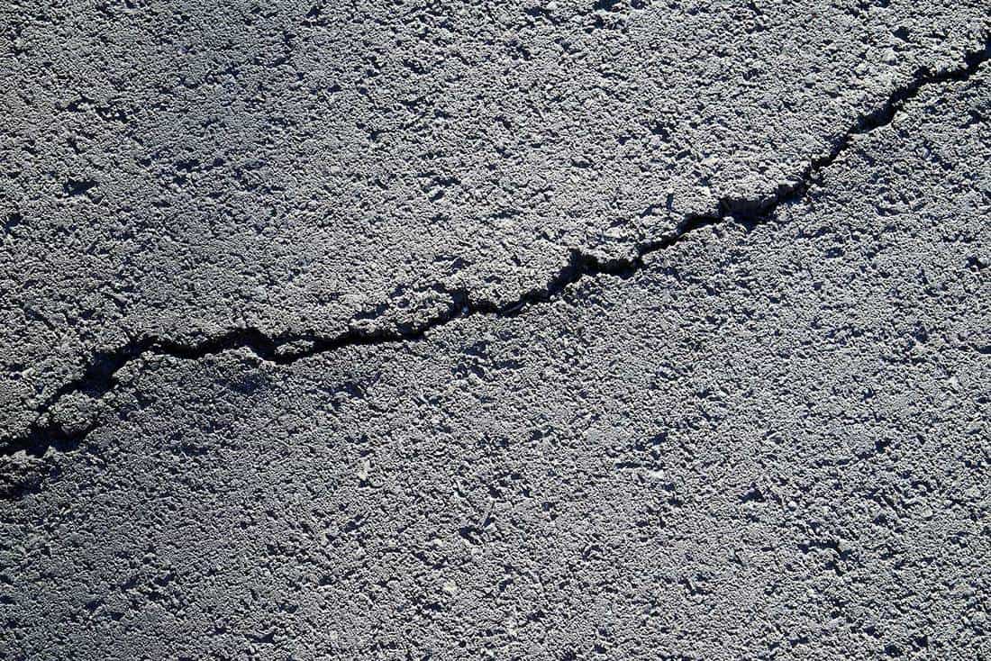 Asphalt with cracks